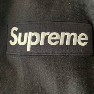 Supreme Black bogo hoodie Used/faded